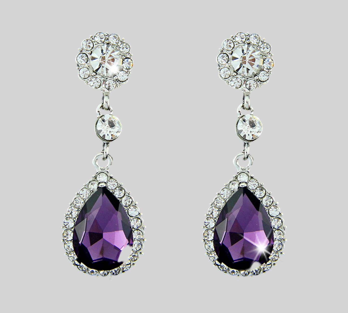 Purple Earrings Fashion Jewelry