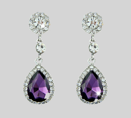 Purple Earrings Fashion Jewelry
