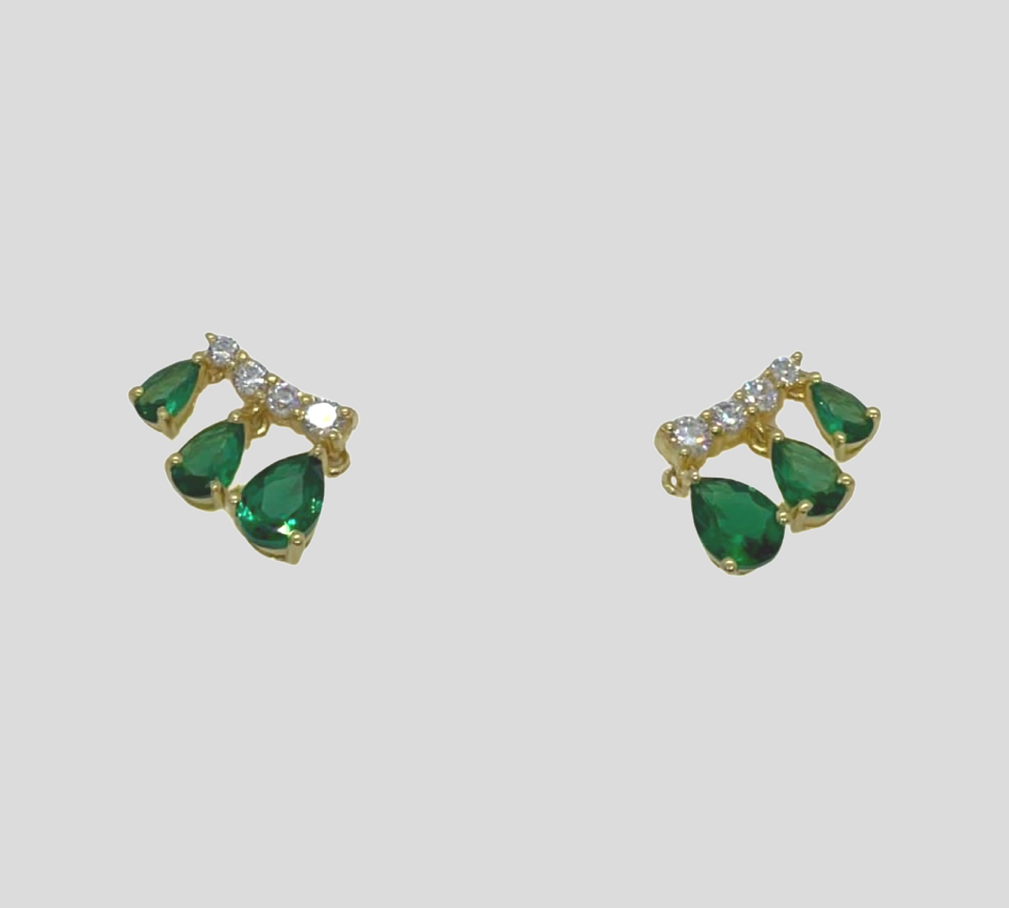 Zircon Dew Drops Gold Plated